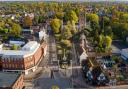 View over the north of St Peter's Street, as taken by drone pilot Robin Hamman.