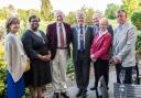 Mayor Cllr Jamie Day, deputy mayor Cllr Jenni Murray with chairman Terry Turner and committee members