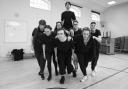 The cast in rehearsal for 'Spring Awakening'