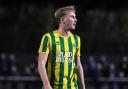 Ben Spaul went close late on for Harpenden Town in the first match with St Ives Town. Picture: PETER SHORT