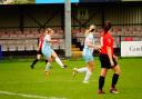 Belle Shannon scored twice for Harpenden Town at Histon. Picture: HTFC