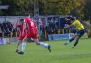 Makise Evans takes a shot for St Albans City against Welling United. Picture: JIM STANDEN