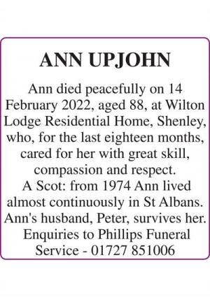 ANN UPJOHN