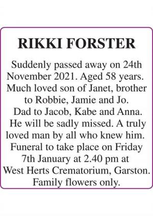 RIKKI FORSTER