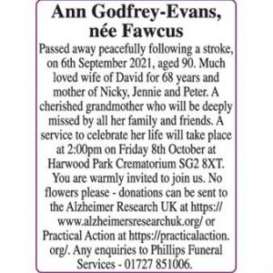 Ann Godfrey-Evans