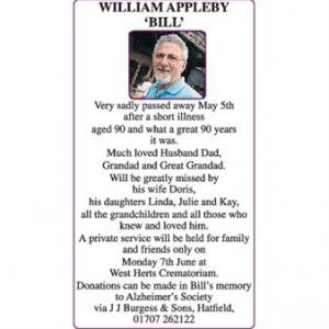 WILLIAM APPLEBY
‘BILL’