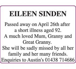 EILEEN SINDEN