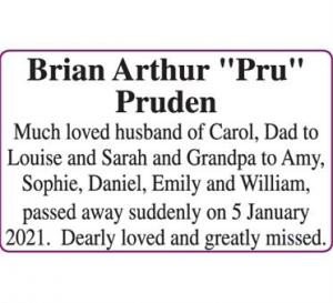 PRUDEN, BRIAN ARTHUR "PRU"