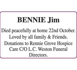 BENNIE Jim