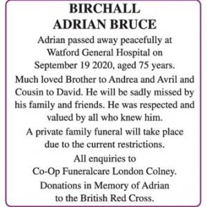 BIRCHALL ADRIAN BRUCE