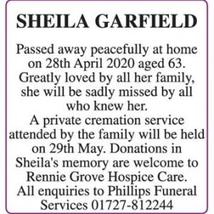 SHEILA GARFIELD