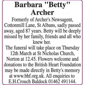 Barbara "Betty" Archer