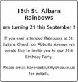 16th St. Albans Rainbows