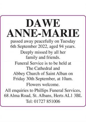 ANNE-MARIE DAWE