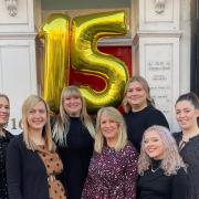 Red Door Recruitment has just celebrated 15 years in business! Left to right: Jo Baker, Tracy Akrigg, Jo O’Donovan, Louise Wynne, Anna Stevens, Amourette Dredge, Laura Holt-Thomas.