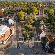 View over the north of St Peter's Street, as taken by drone pilot Robin Hamman.