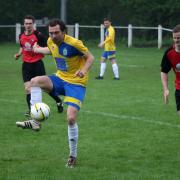 Charlie Gould scored for Plough & Harrow. Picture: KEVIN LINES