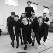 The cast in rehearsal for 'Spring Awakening'