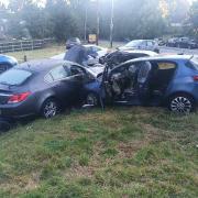 Police were called to reports of a multi-car crash