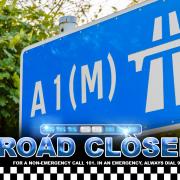 The A1(M) is closed at junction 8 southbound.