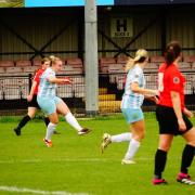 Belle Shannon scored twice for Harpenden Town at Histon. Picture: HTFC