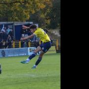 Makise Evans takes a shot for St Albans City against Welling United. Picture: JIM STANDEN