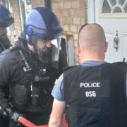 The raid was carried out at an address in the Grovehill area.