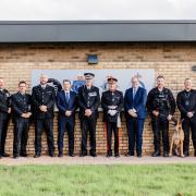 The official opening of the new dog training facility at Hertfordshire Constabulary headquarters in Welwyn Garden City