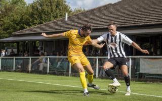 Billy Owen scored twice as Colney Heath beat Shefford Town. Picture: TOBY HOWE