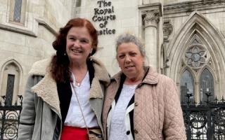 Cllr Nuala Webb and CllrTerrie Smith outside Royal Courts of Justice