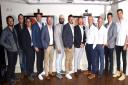 Felix White, Graeme Swann, Barney Douglas, James Anderson, Paul Collingwood, Monty Panesar, Tim Bresnan, Ian Bell, Jonathan Trott, Andrew Strauss, Alastair Cook and Steven Finn attend the world premiere of 'The Edge'. Picture: Dave J Hogan