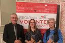 Nick Ward, Sarah Berry and Norma Harris with their awards