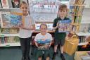 Seb, Lucas and Bells with the new puzzles, which were donated by an anonymous donor