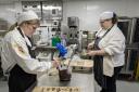 Students were given tasks to complete, such as piping chocolate lettering