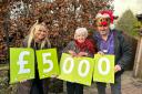 Joan Sagar wins £5,000 in Derian House's Christmas raffle