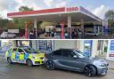 Hertfordshire police have seized a Welwyn Garden City motorist's BMW M2 at an Esso garage in Harpenden.