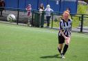 Amy Phillips puts in a cross for Colney Heath. Picture: DONNA NG/DNMED_IA