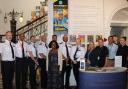 Officers from Hertfordshire Constabulary at the Becoming Us exhibition at St Albans Museum + Gallery