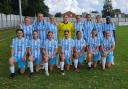 Harpenden Town ladies show off their new away kit before beating Biggleswade United. Picture: HTFC