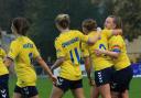 St Albans City celebrate Kiera Ward's goal. Picture: JIM STANDEN