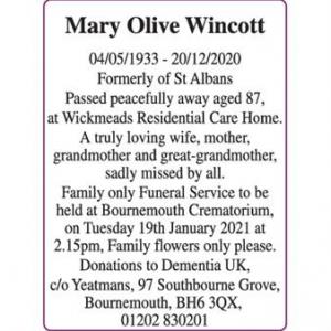 Mary Olive Wincott