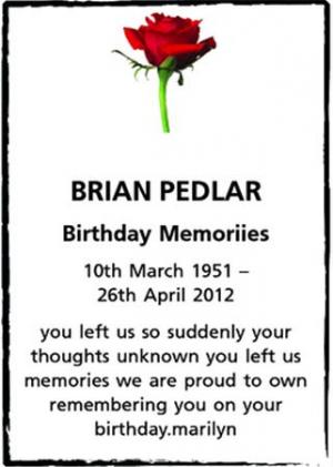 BRIAN PEDLAR