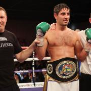 Steve Collins with his fighter Frank Buglioni