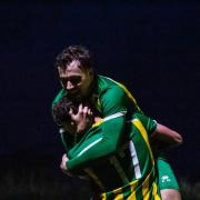 Jake Anthony got the Harpenden goal in the first half. Picture: TOBY HOWE