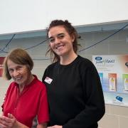 The inspirational Barbara with Hollie Burke, swim manager at Westminster Lodge Leisure Centre
