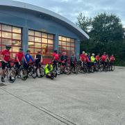 22 Fire Fighters cycled 180 miles in one day