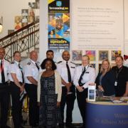 Officers from Hertfordshire Constabulary at the Becoming Us exhibition at St Albans Museum + Gallery