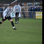 Jamie Fulton smashed a superb opening goal for Colney Heath against Dunstable Town. Picture: LINDA BABAIE