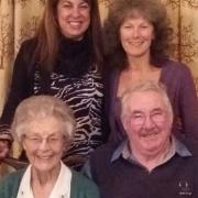 Harry and Joan, with their daughters, Sue and Kate