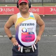 Jethro Offemaria completed the Great North Run with the St Albans Striders